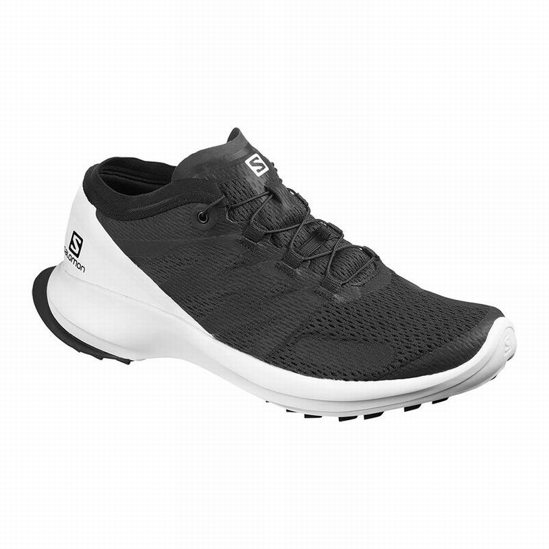 Zapatillas Trail Running Salomon Hombre Negras / Blancas - Salomon Argentina SENSE FLOW ,637950-XVB